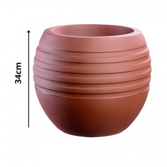 Vaso Para Plantas 34 Cm Canela Café Marrom - Afort
