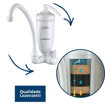 Purificador Acqua Bella com Torneira Mesa Branco Lorenzetti