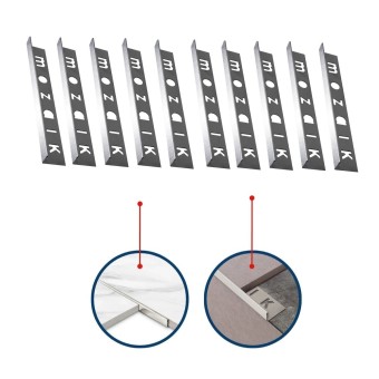 Kit 10 Filete Inox 304 Slim Escovado 120cm FIS12020 Mozaik