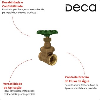 Registro de Gaveta 1/2 DN15 Bruto 1510 HD 012 - Deca