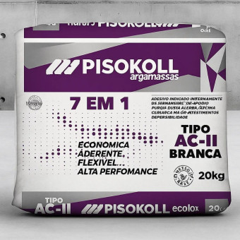 Argamassa AC III Int/Ext 7 Em 1 Branca - Pisokoll
