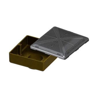 Dispositivo Dreno Latao 15x15 C/Tampa Quadrado - Sodramar