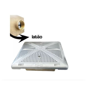 Dispositivo Dreno Latao 15x15 C/Tampa Quadrado - Sodramar