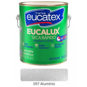 Tinta Esmalte Eucalux Alumínio Brilhante 3,6 lts - Eucatex