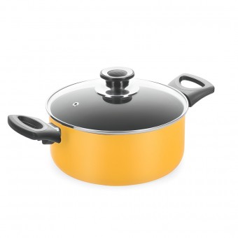 Panela Caçarola Antiaderente Forte Amarela 16 1,4 L - Carola