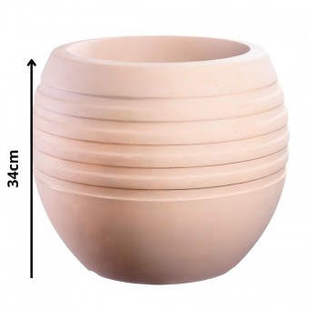 Vaso para Plantas 34 cm Canela Bege - Afort