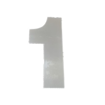 Número 1 Residencial Cromado 30 cm Extra Grande - Requinte