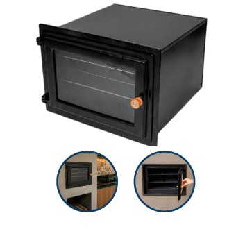 Forno Quadrado 33x48x50 Chapa 2mm Tampa Vidro 1338 Metalmig