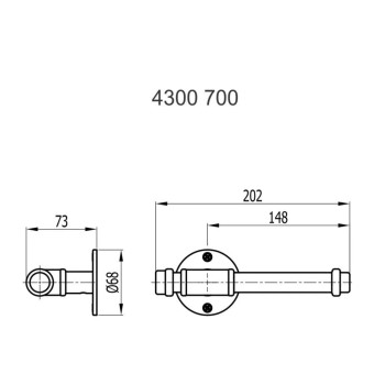 Papeleira Sem Cobertura Bruto 4300 B700 - Fani