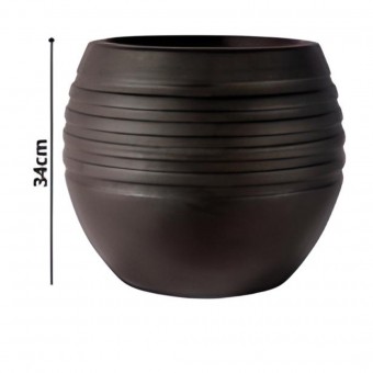 Vaso Para Plantas 34 Cm Canela Preto - Afort