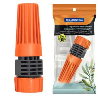 Esguicho C/ Jato Regulável P/ Mangueira 1/2''PVC - Tramontina