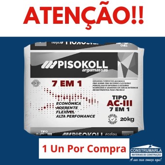 Argamassa AC III Int/Ext 7 Em 1 Cinza -  Pisokoll