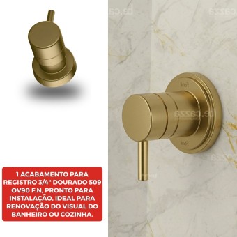 Acabamento Para Registro Ouro Velho 3/4 509 Ov90 - Fani