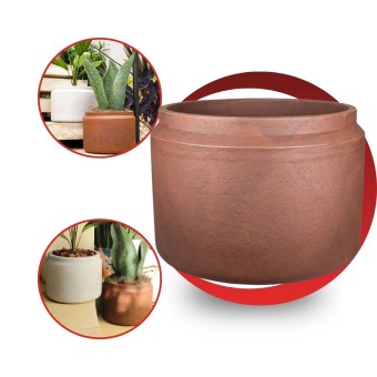 Vaso Para Plantas Latte 32 Aço Corten - Japi