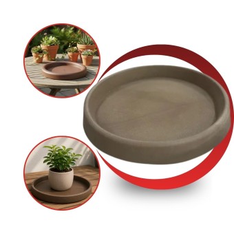 Prato Redondo Para Vaso de Plantas 41 Macchiato  - Japi