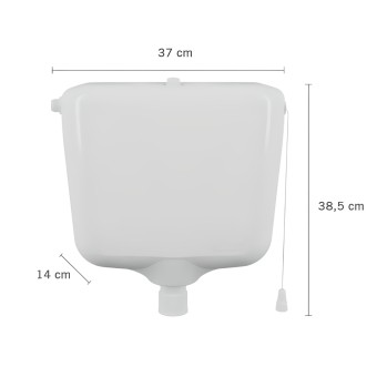 Caixa De Descarga Elevada Regulável Parede Branco 9 L -  Astra