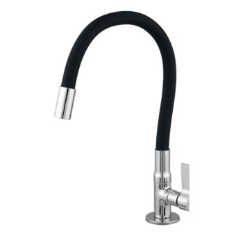 Torneira C80 Preta Gourmet 1/4 Volta Mesa - Jr  Metais