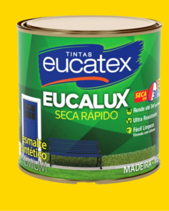 Tinta Esmalte Cor Amarelo Brilhante 225ml - Eucatex