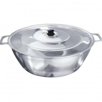 Tacho De Alumínio Com Tampa Para Cozinha N°32 5,9 L - Carola