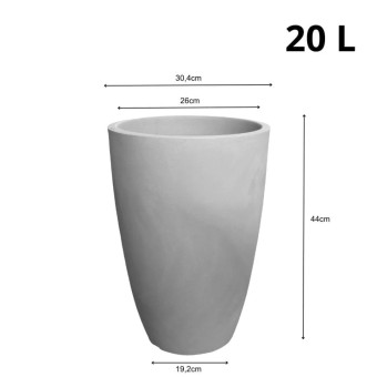 Vaso Liso Conico 30 Cimento Queimado JVOLCQ30 - Japi