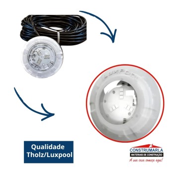Lampada Piscina Power Led 6w C/Cabo 10m LXP RGB  Luxpool