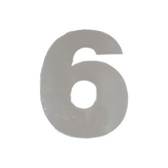 Número 6/9 Residencial Cromado 30 cm Extra Grande - Requinte