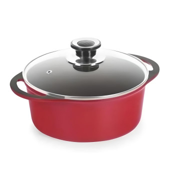 Panela Caçarola Antiaderente 3,70 L  N°24 Vermelha - Carola