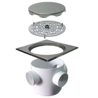 Ralo Inox 12,5x12,5 Elegance Ouro Matte Aço 304 - Mozaik