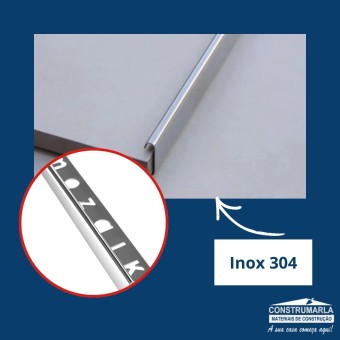 Filete Inox 304L Polido Brilho 120cm Fil12010 Mozaik