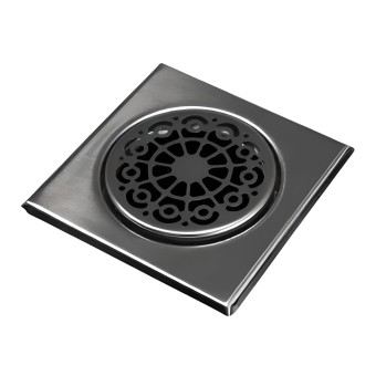 Ralo Inox 10x10cm Quattro Oculto Quadrado - Mozaik