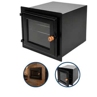 Forno Quadrado 30x35x50 Chapa 2mm Tampa Vidro 1301 Metalmig