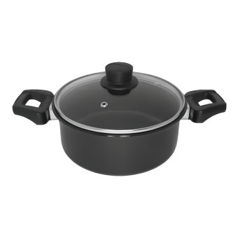 Panela Caçarola Antiaderente Forte Preta N°20 2,4 L - Carola Preto