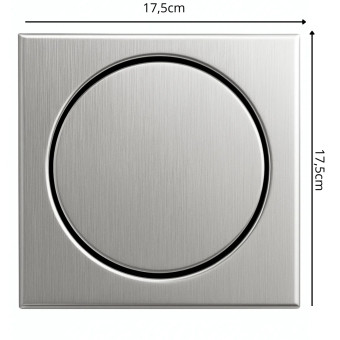 Ralo Escovado 17,5 x 17,5  Select Grelha C/ Caixilho- Mozaik
