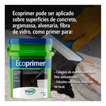 Ecoprimer Pintura de Imprimação Manta Asfaltica 1 L - Viapol