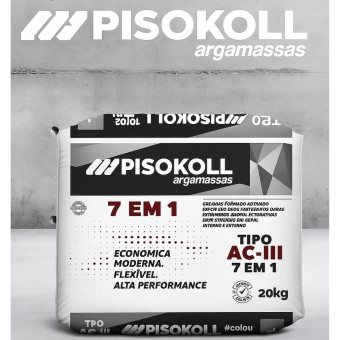 Argamassa AC III Int/Ext 7 Em 1 Cinza -  Pisokoll
