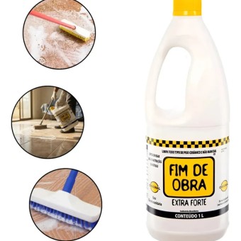 Fim De Obra Extra Forte 1L Limpa Todos Os Piso - Fim de Obra