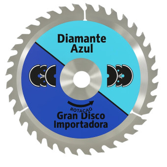 Disco De Serra Com Videa Para Madeira 7.1/4/ 36 Dentes - Diamante Azul