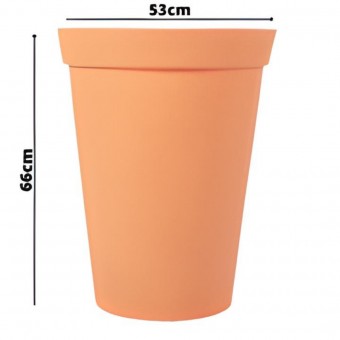 Vaso Plantas Cônico c/ Borda Atenas 66 Cm Terracota - Afort