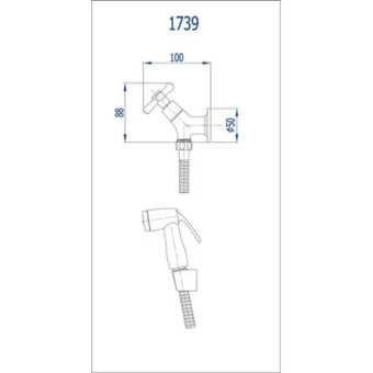 Ducha Higiênica 1739 C220 Linha Bella Mangueira 1,20m - Fani