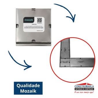 Kit União Grelha Oculta + Porta Grelha Mozaik