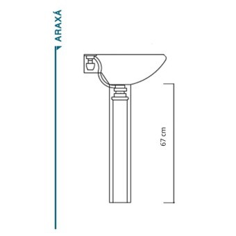 Coluna Para Lavatorio Araxa Verde - Santa Clara