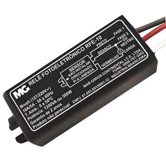 Relé Fotoeletrônico Compacto 500w Bivolt Rfe 10 - Margirius