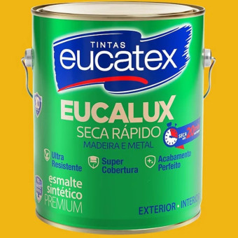 Tinta Esmalte Eucalux Amarelo Brilhante 3,6lts - Eucatex