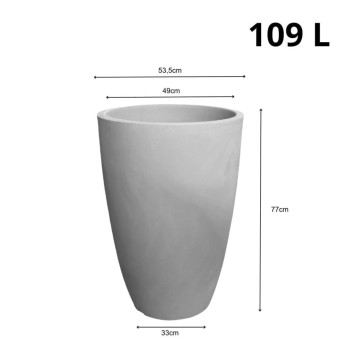 Vaso Liso Conico 53 Cimento Queimado JVOLCQ53 - Japi