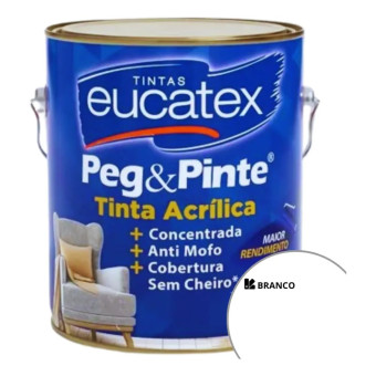 Tinta Acrilica Peg e Pinte 3,6 Branco Neve - Eucatex