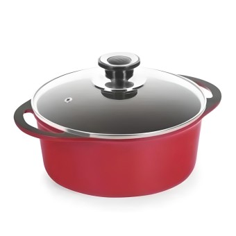Panela Caçarola Antiaderente 3,70 L  N°24 Vermelha - Carola