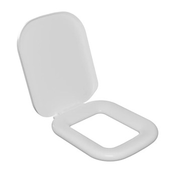 Assento Sanitario Quadrado Almofadado Gelo 17 - Astra