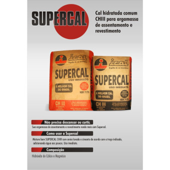 Cal Hidratada 15 Kg Supercal CHIII - Ical