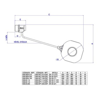 Boia Caixa D'agua 1 1/2 Balão Pvc 1350.BSA.100 - Deca