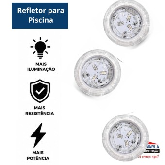 Power Led RGB 6w Refletor LXP para Spa/Piscina Luxpool